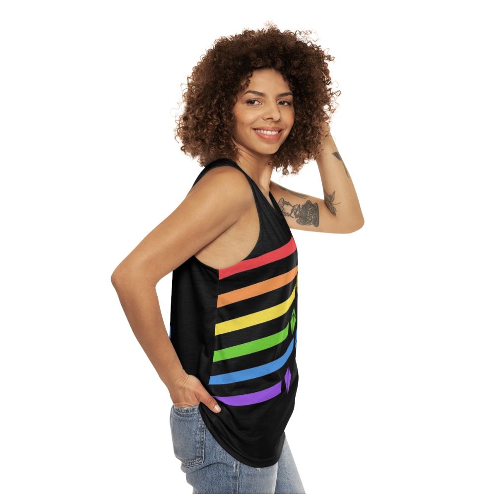 Tabletop RPG Dice Set Unisex Tank Top - women side