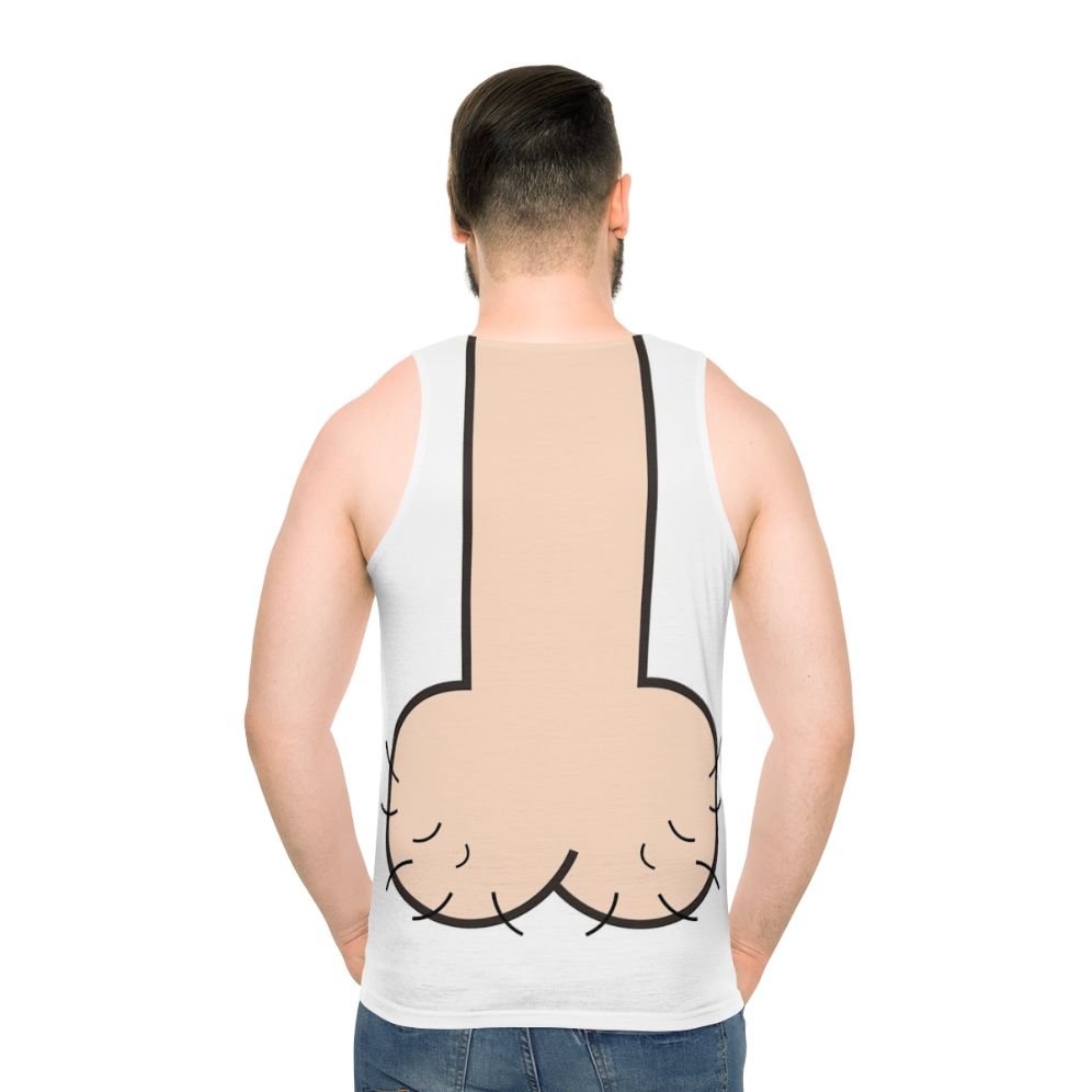 Minimalist unisex tank top - men back