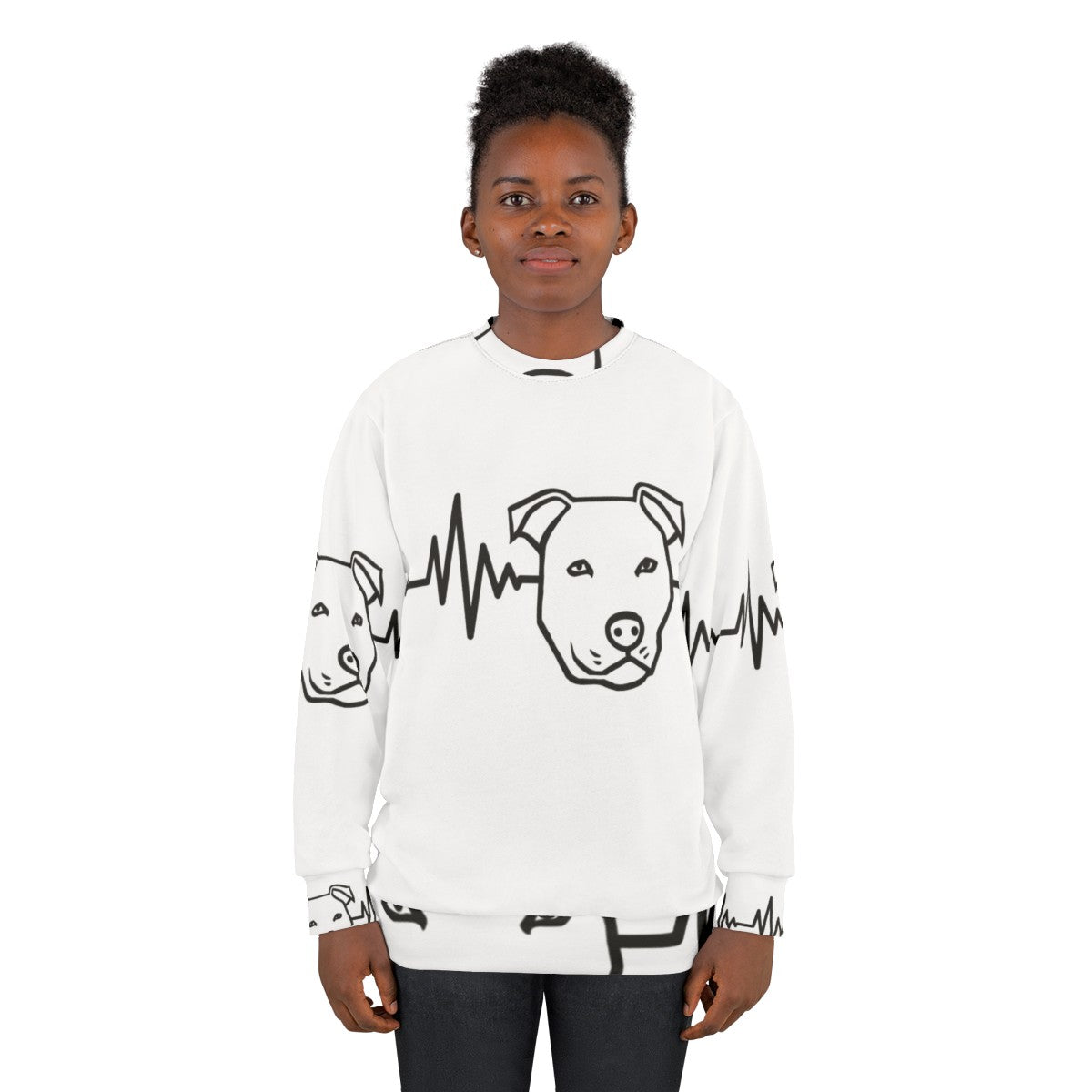 Heartbeat Pitbull Sweatshirt - women