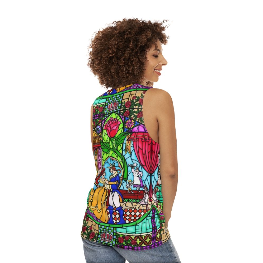 Stained glass window unisex tank top - women back