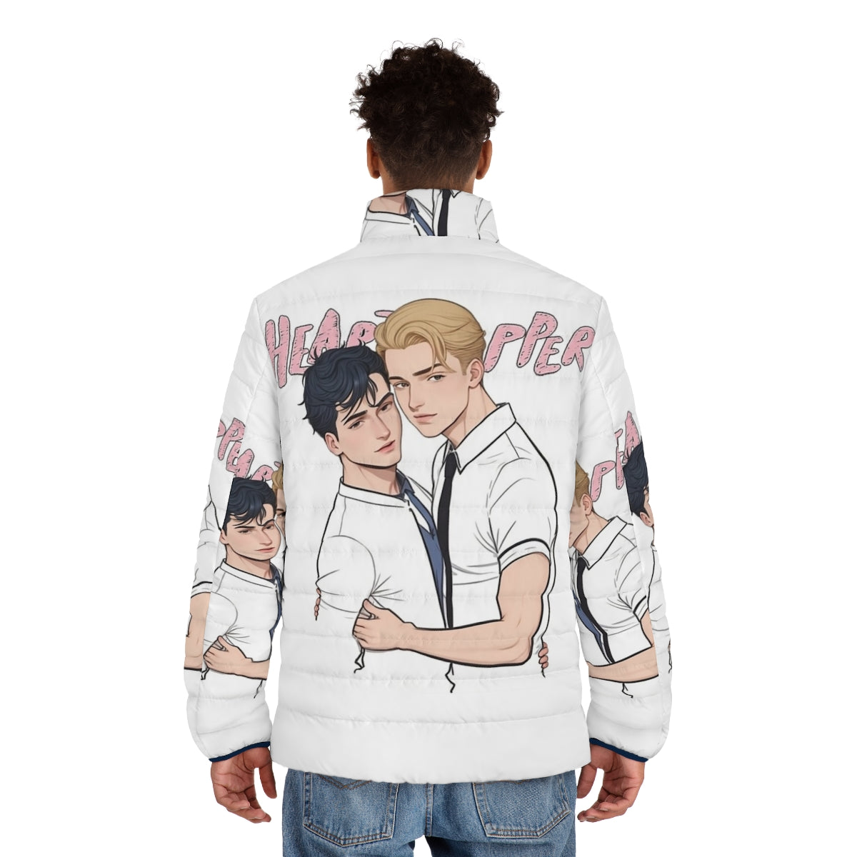 Heartstopper Nick and Charlie Puffer Jacket for Netflix Season 2 - men back