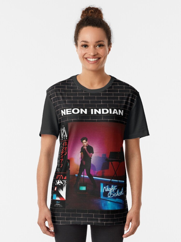 Neon Indian electronic music indie bands graphic t-shirt design - Women