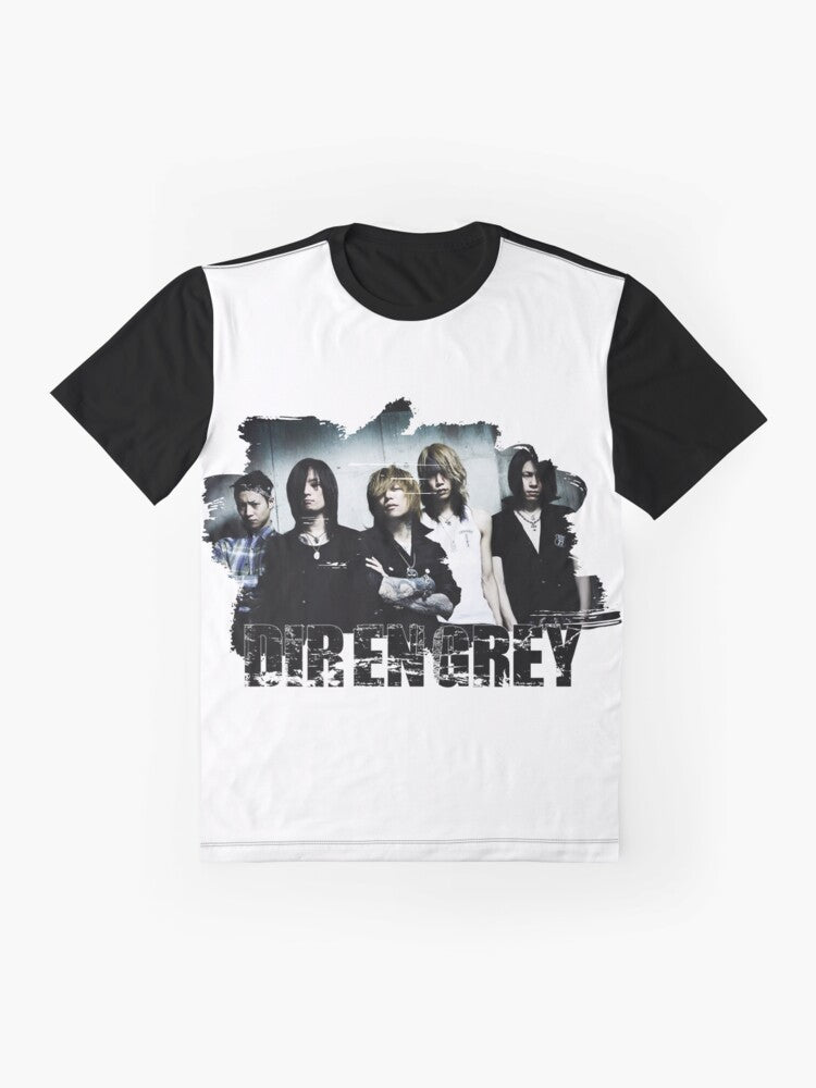 Dir En Grey Graphic T-Shirt featuring the Japanese metal band's logo and artwork - Flat lay