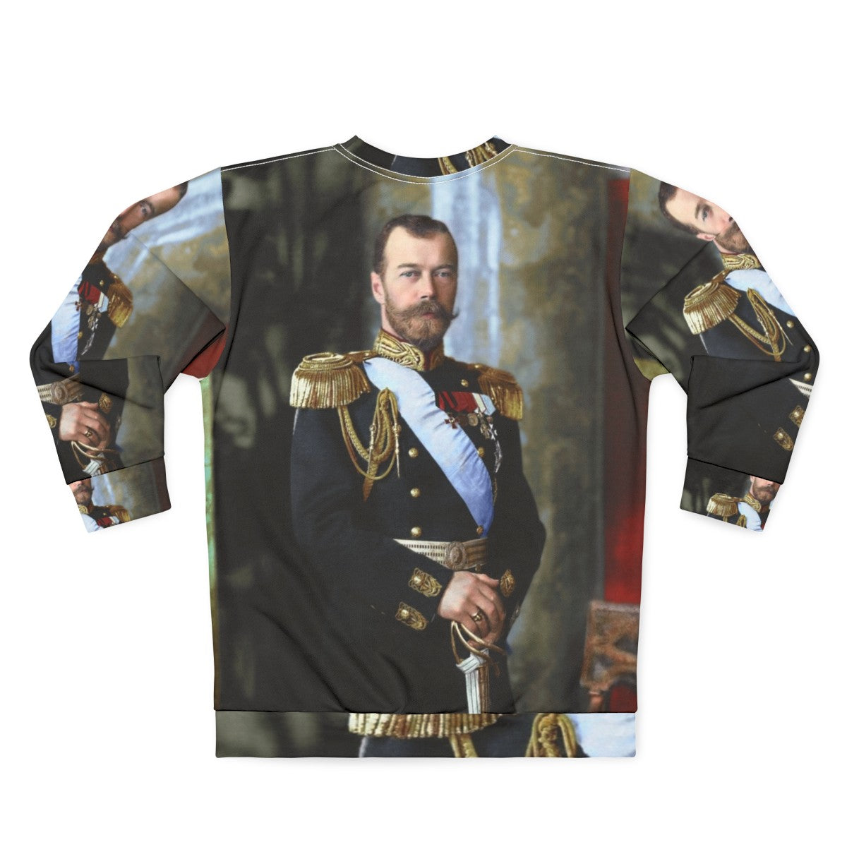 Vintage Tsar Nicholas II of Russia Portrait Sweatshirt - Back