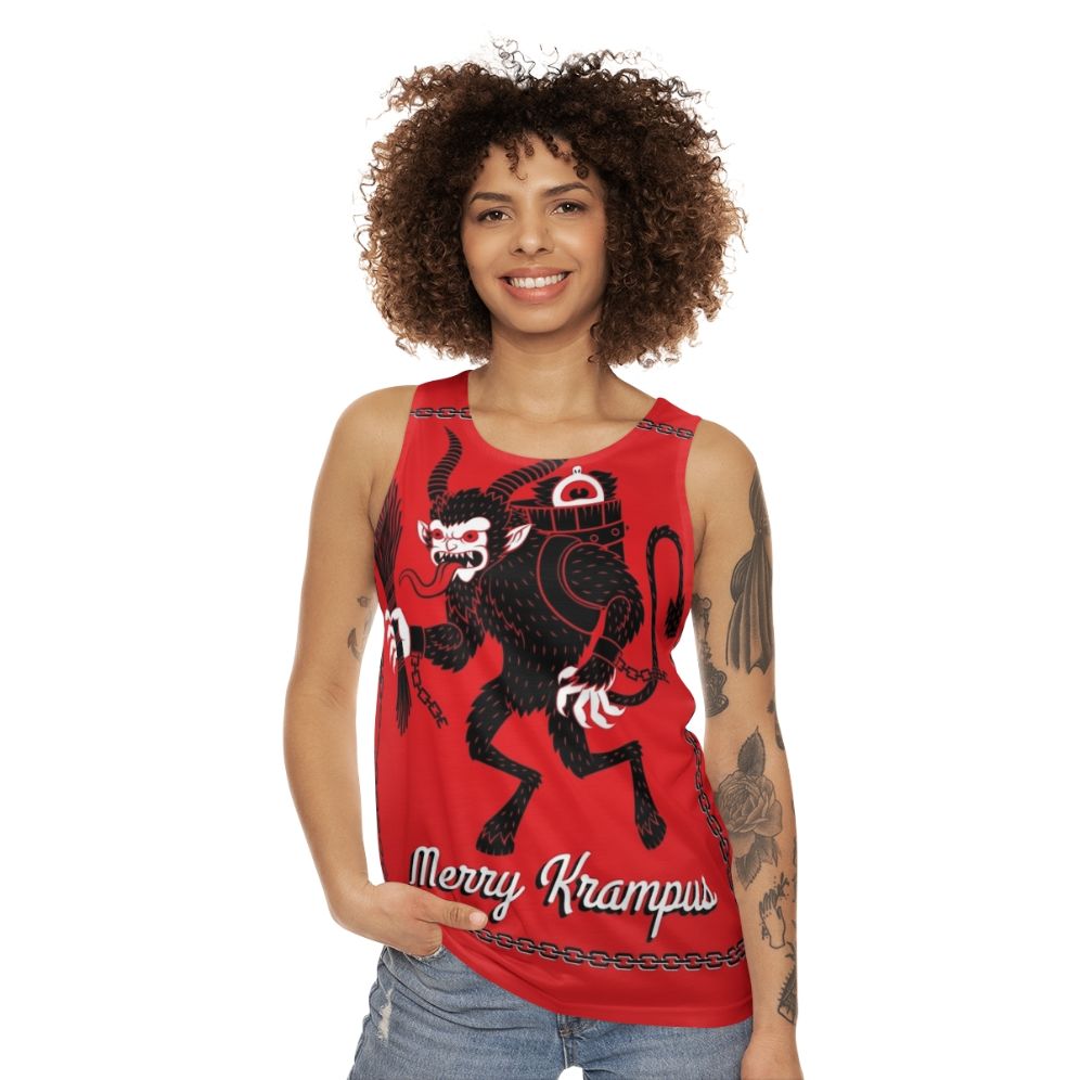 Merry Krampus unisex tank top - women