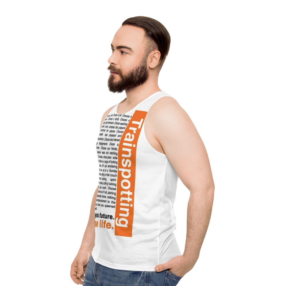 Trainspotting choose life unisex tank top - men side