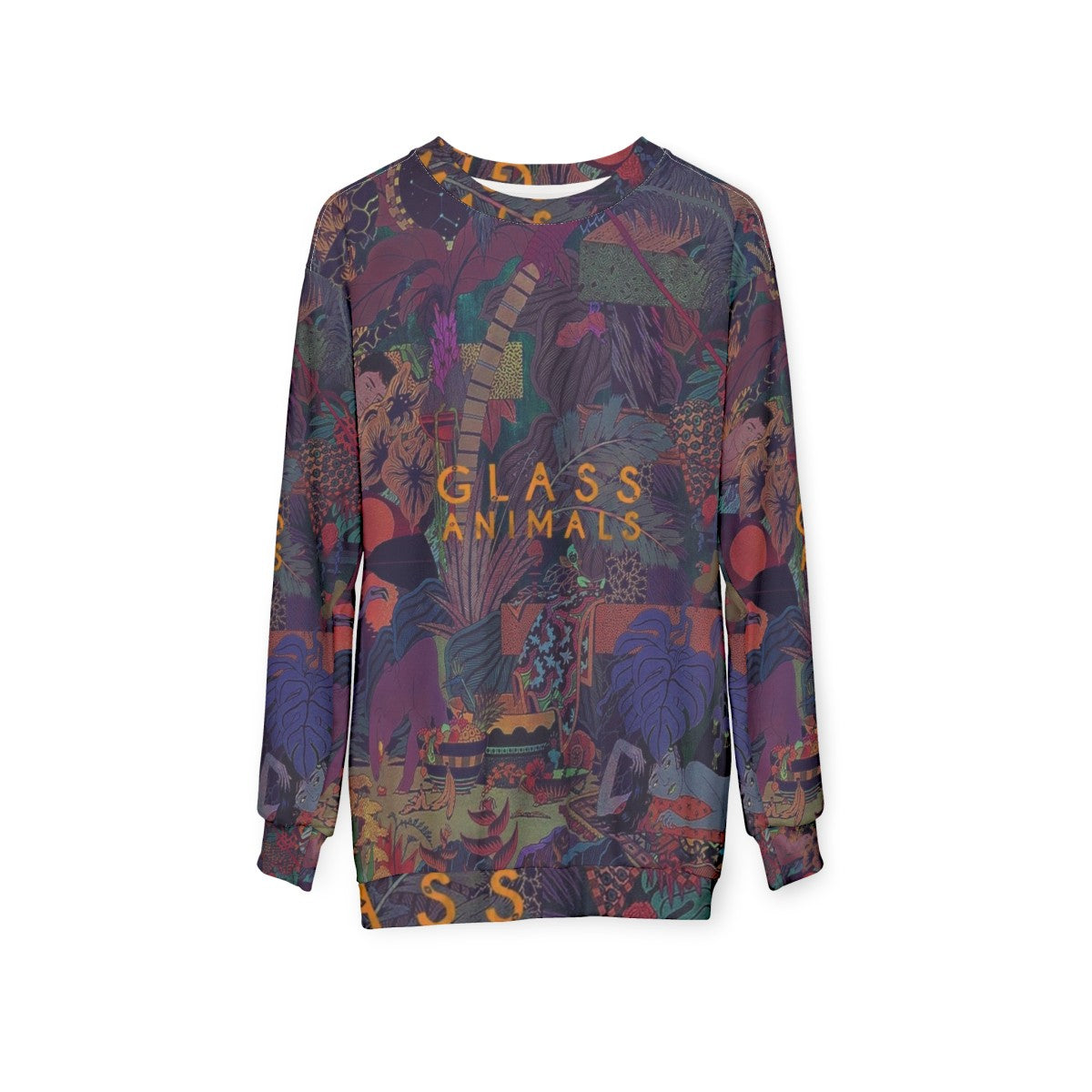 Glass Animals Zaba Sweatshirt featuring the iconic album art - hanging