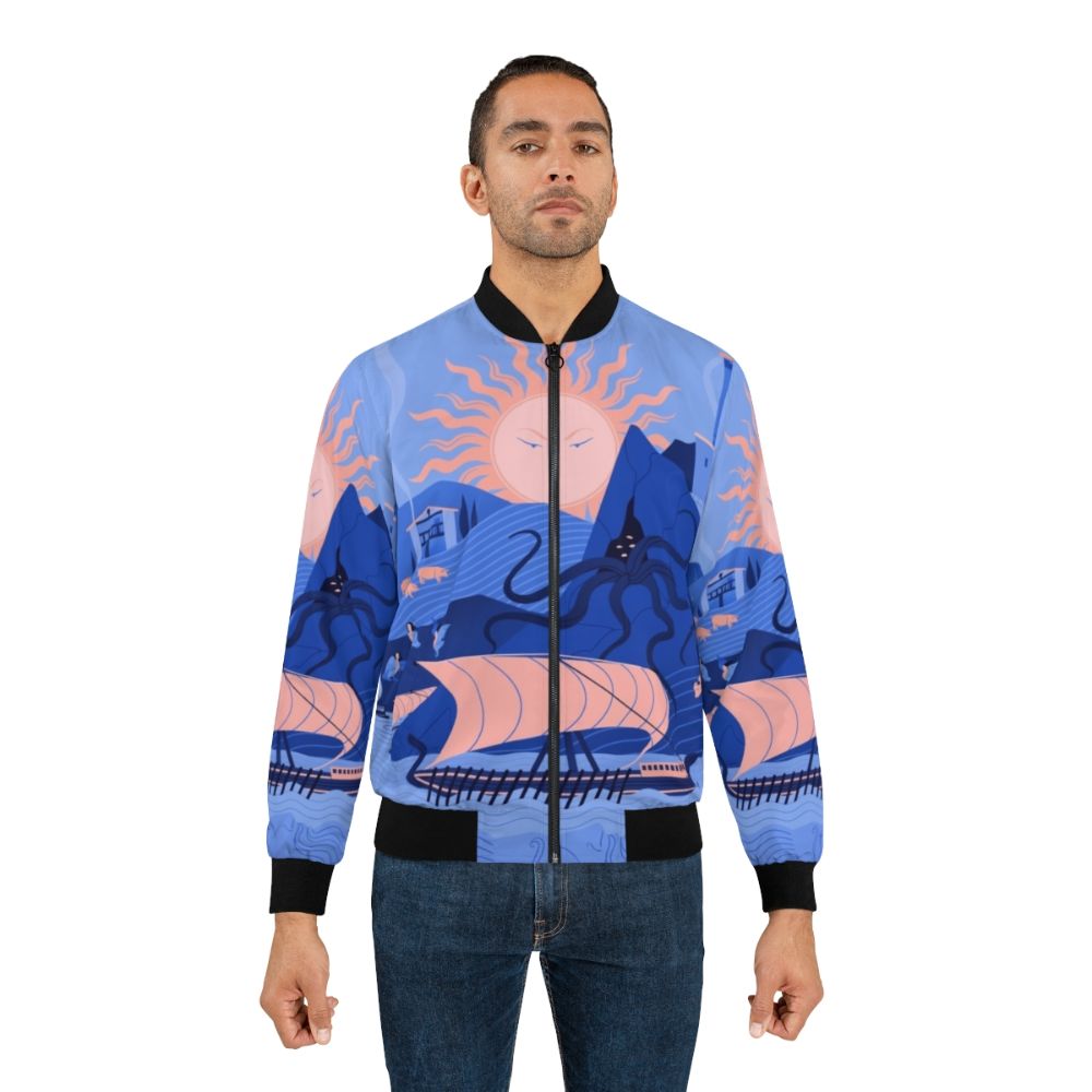 Odyssey bomber jacket with ancient Greek mythology-inspired design - Lifestyle