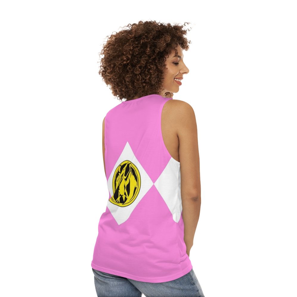 Pink Ranger Dinosaur Power Rangers Unisex Tank Top - women back