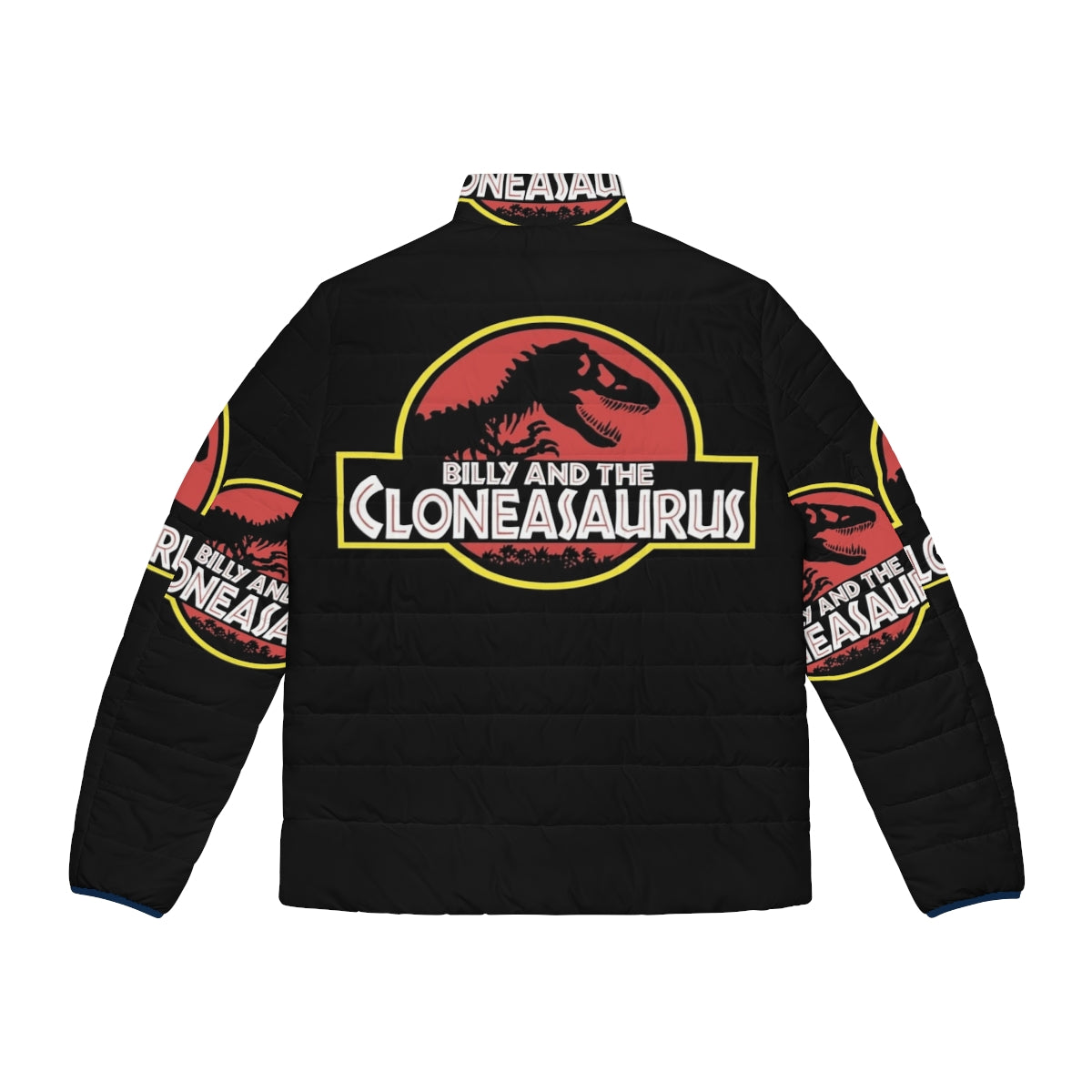 Billy and the Cloneasaurus puffer jacket, featuring The Simpsons characters - Back