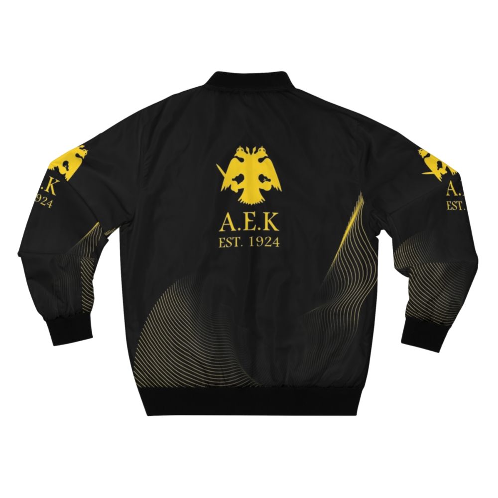 AEK Athens Athena Logo Bomber Jacket - Back