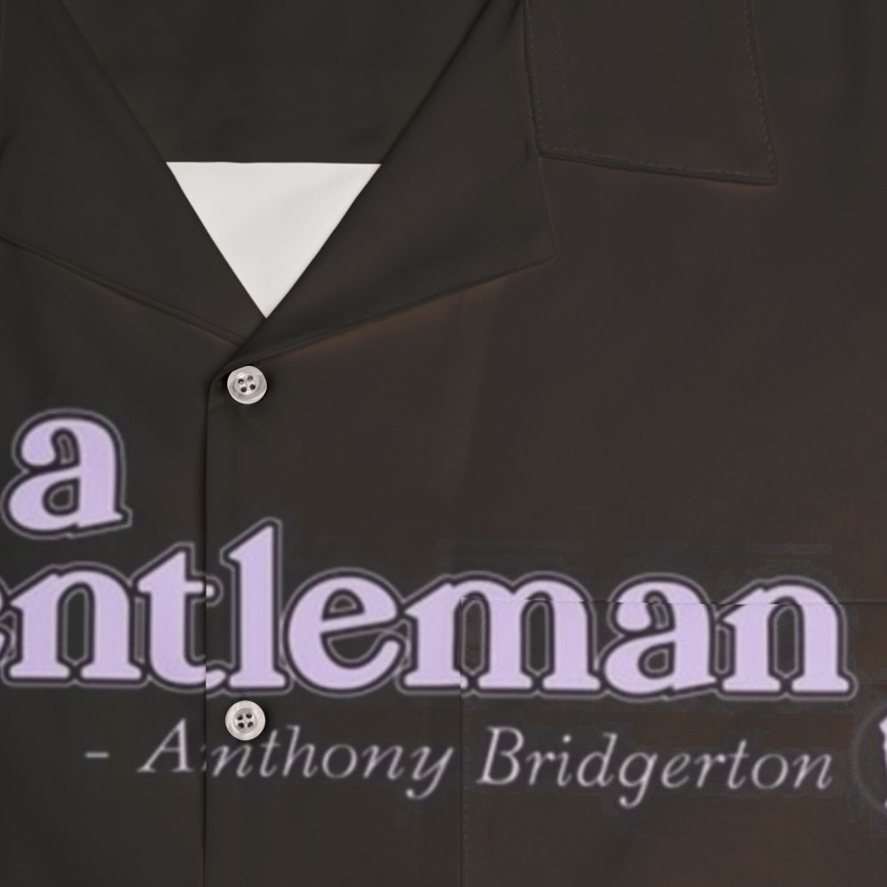 Bridgerton Netflix "I Am A Gentleman" Hawaiian Shirt - Detail