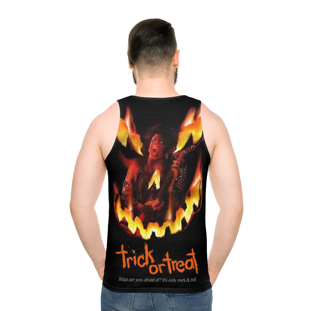 Unisex Trick or Treat Halloween Rock Music Tank Top - men back