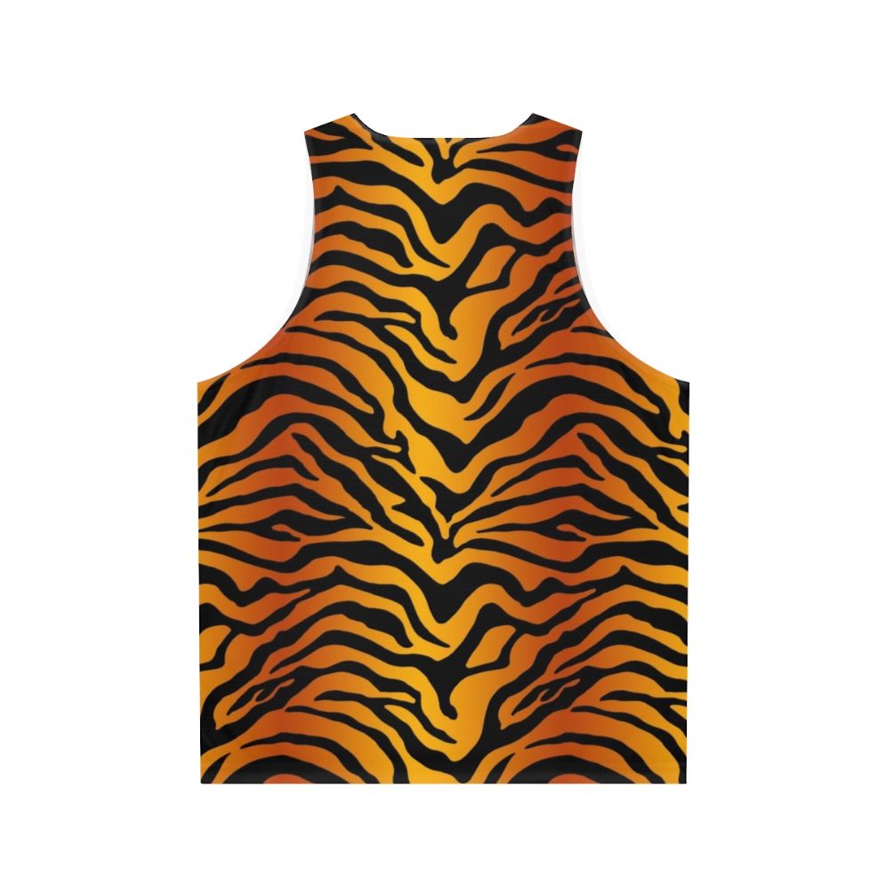 Tiger stripe print unisex tank top - Back