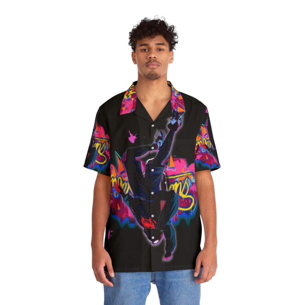 Spiderman Hawaiian Shirt with comic book design - People Front