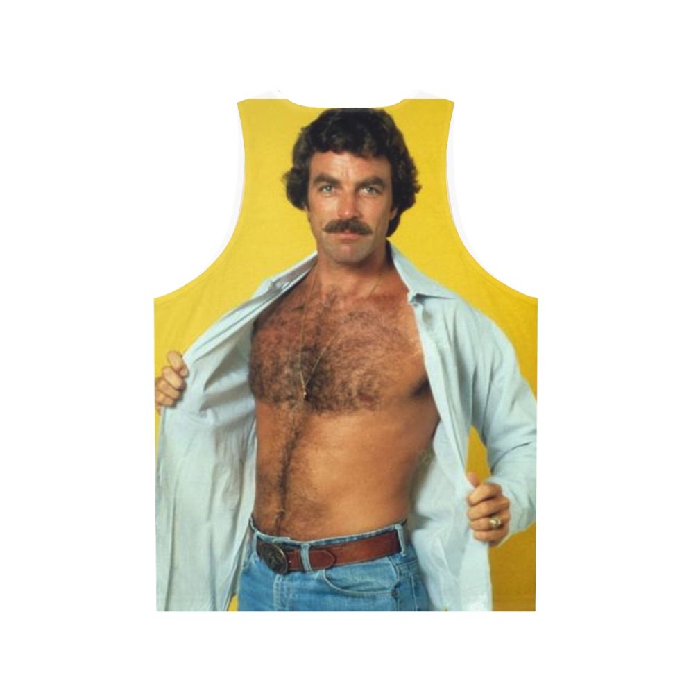 Tom Selleck Unisex Vintage Tank Top - Back