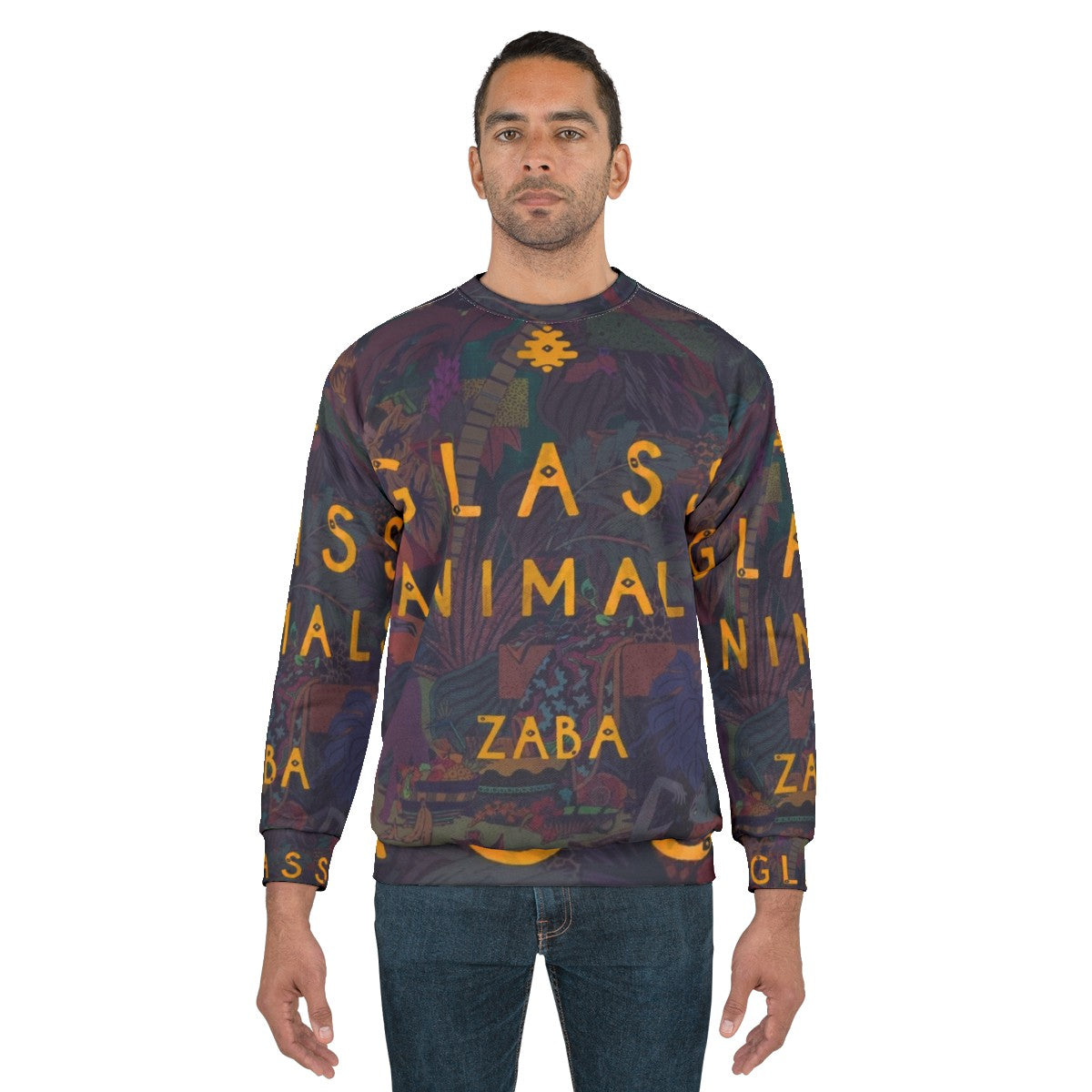 Glass Animals Trippy Sweatshirt with Indie Pop Album Art Design - men