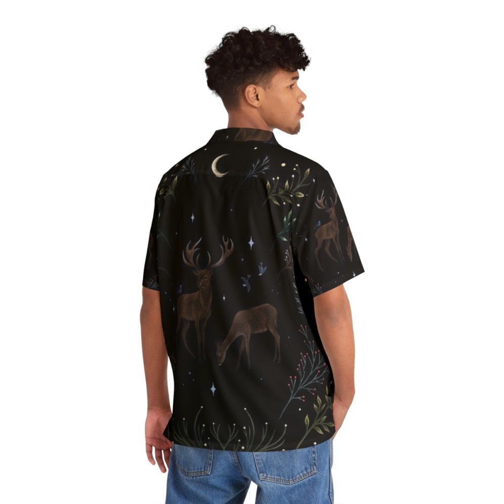 Deers in the moonlight Hawaiian shirt - People Back