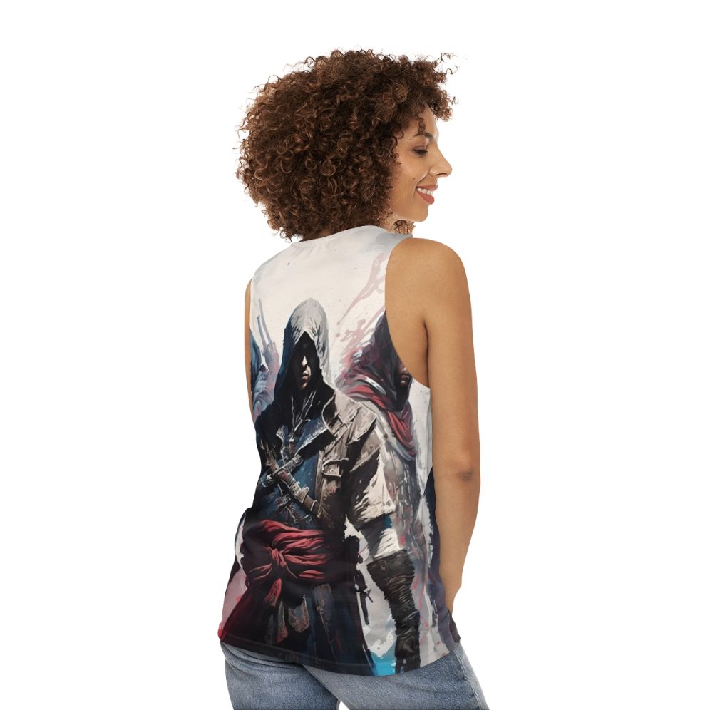 Assassins Creed Video Game Unisex Tank Top - women back