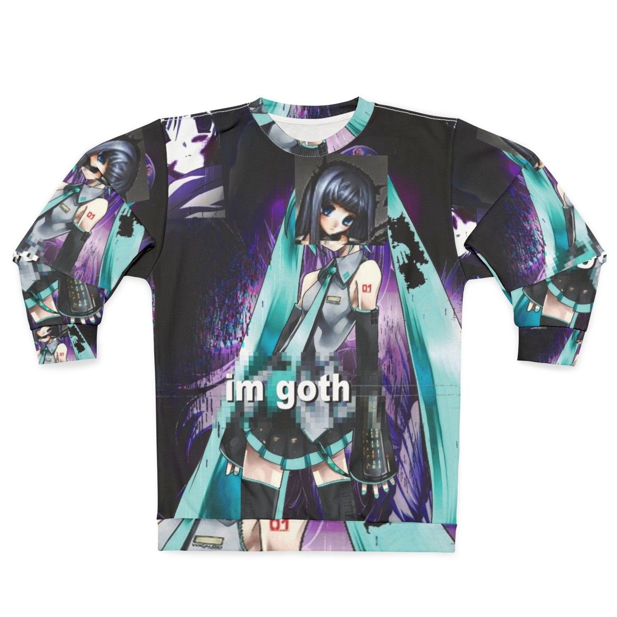 Gothic anime parody sweatshirt