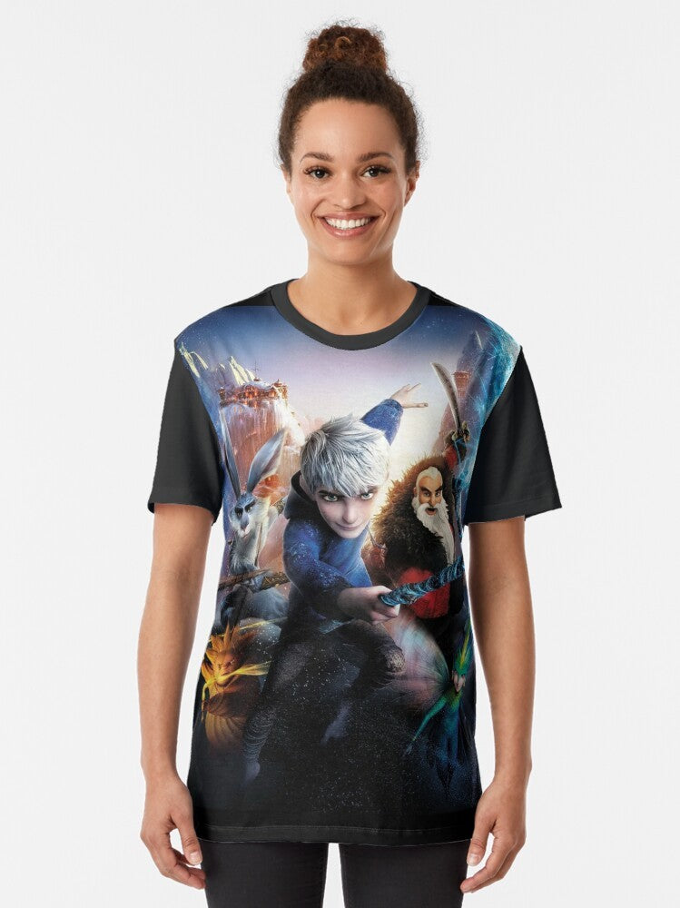 Rise of the Guardians Jack Frost Graphic T-Shirt with snow and ice design - Women