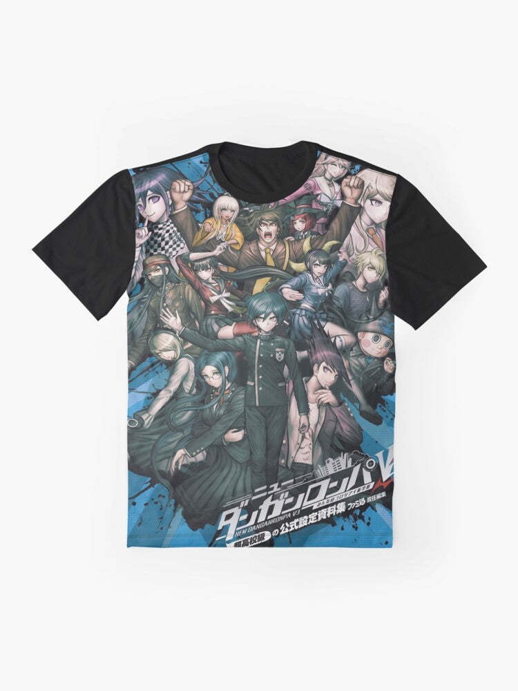 Danganronpa V3: Killing Harmony Graphic T-Shirt featuring characters Kokichi Ouma and Rantaro Amami - Flat lay