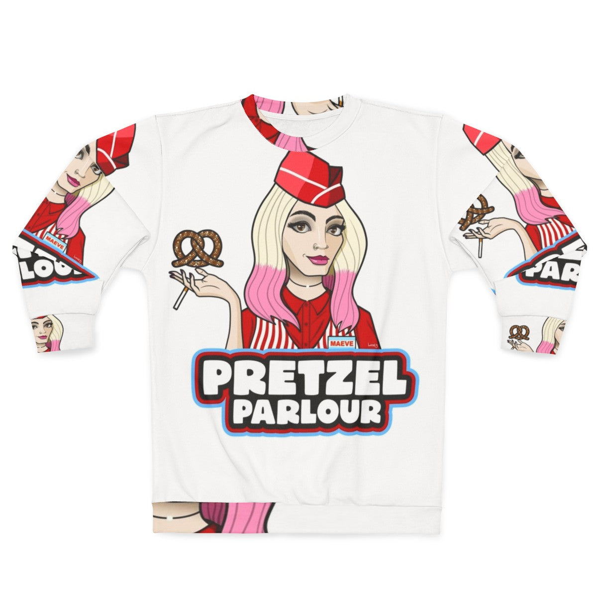 Maeve Wiley Pretzel Parlour Sweatshirt - Netflix's Sex Education