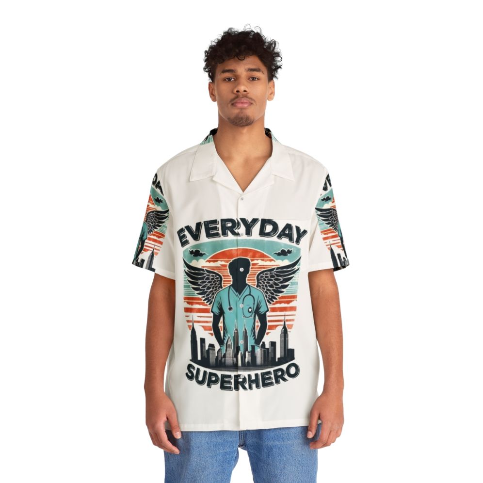 Everyday Superhero Male Nurse Hawaiian Shirt - People Front