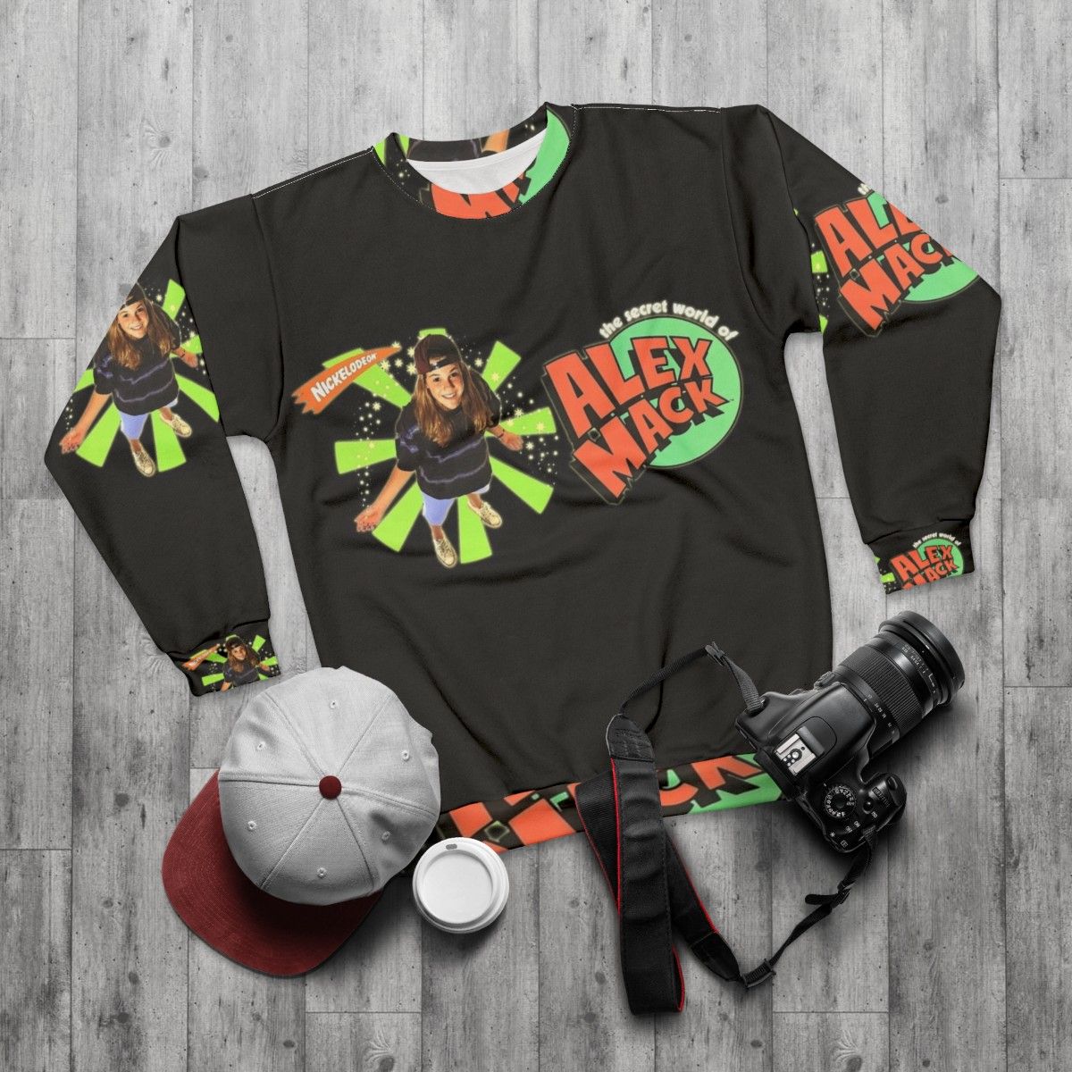 90s Nickelodeon Alex Mack Throwback Sweatshirt - flat lay