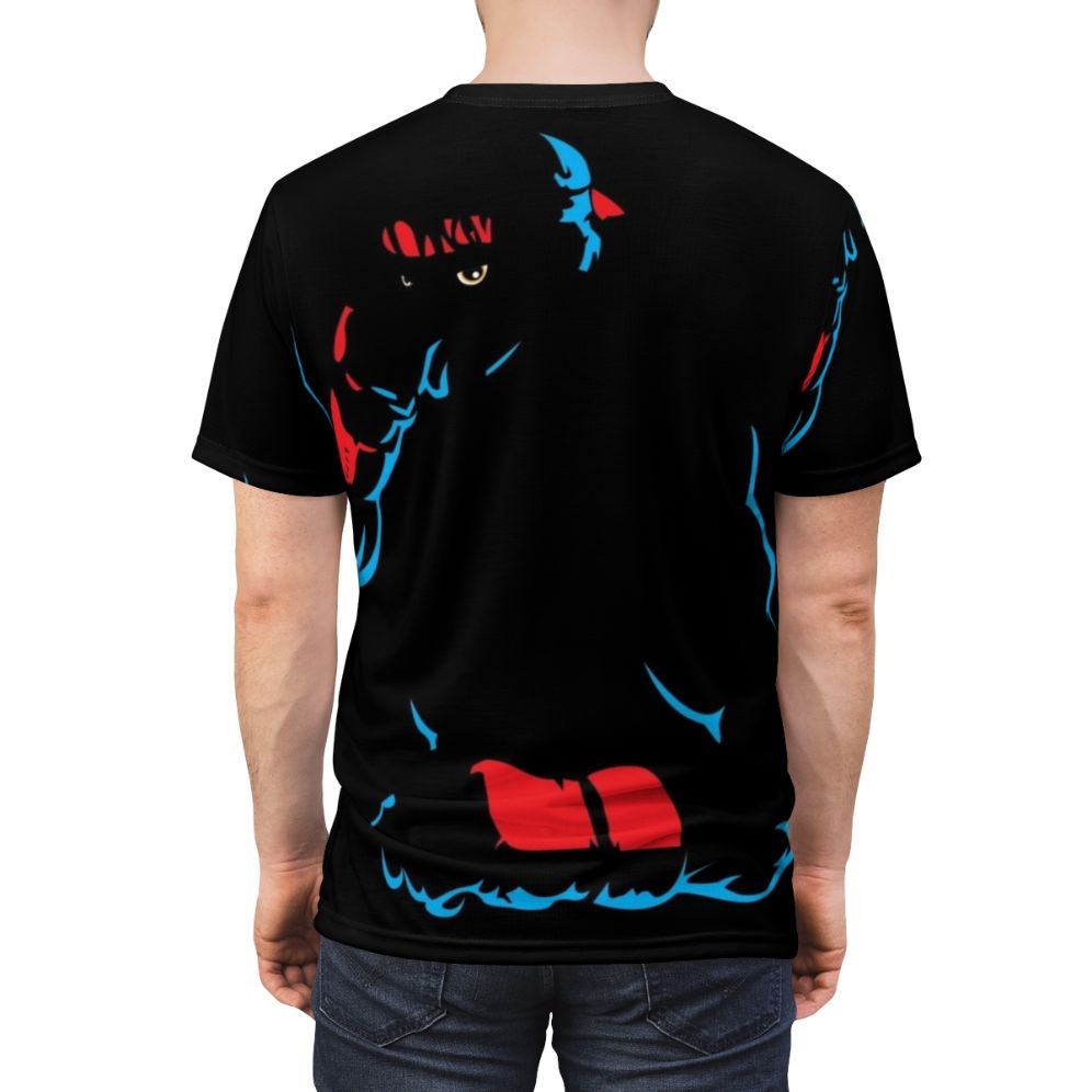 Martial arts inspired fighting game t-shirt with focus keywords - men back