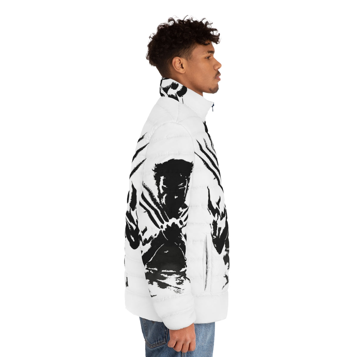 Claws Puffer Jacket - Embrace the Power of the Wolf - men side right