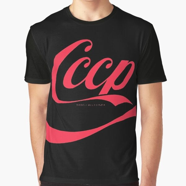 CCCP Soviet Union Graphic T-Shirt, featuring a vintage-inspired hammer and sickle design