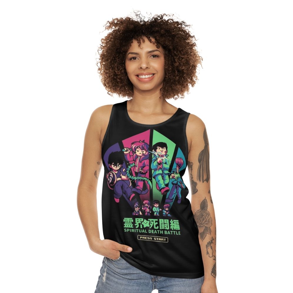 Retro spiritual battle unisex tank top - women