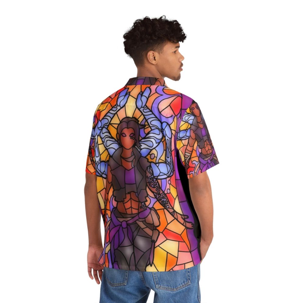 Amara Stained Glass Hawaiian Shirt - Flat lay