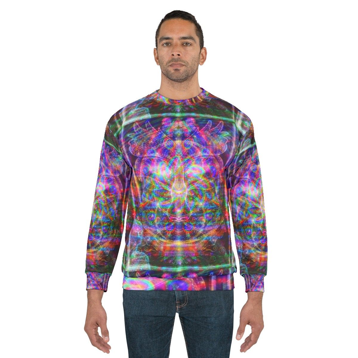 Metaphysical Realms visionary art psychedelic sweatshirt - men