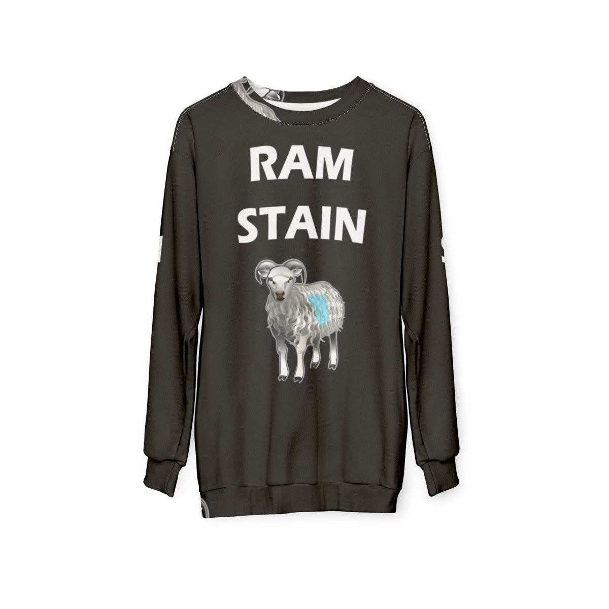 Ram Stain Funny Heavy Metal Sweatshirt - hanging