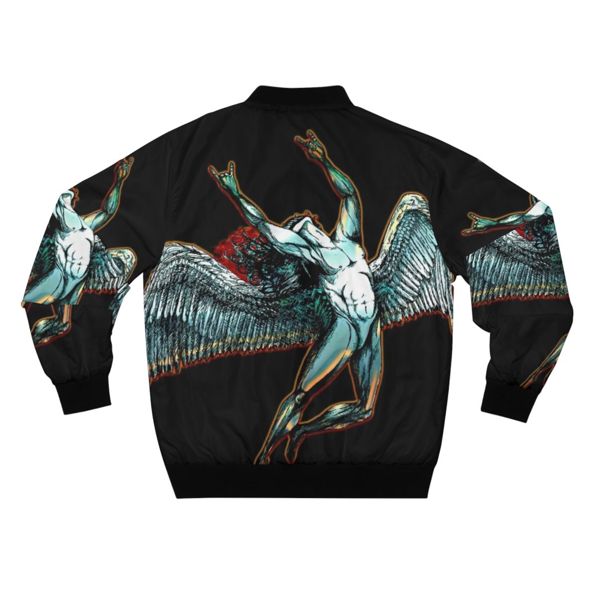 Icarus Bomber Jacket featuring dark, mythological design elements - Back