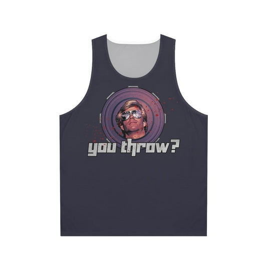 Unisex tank top with throwable design