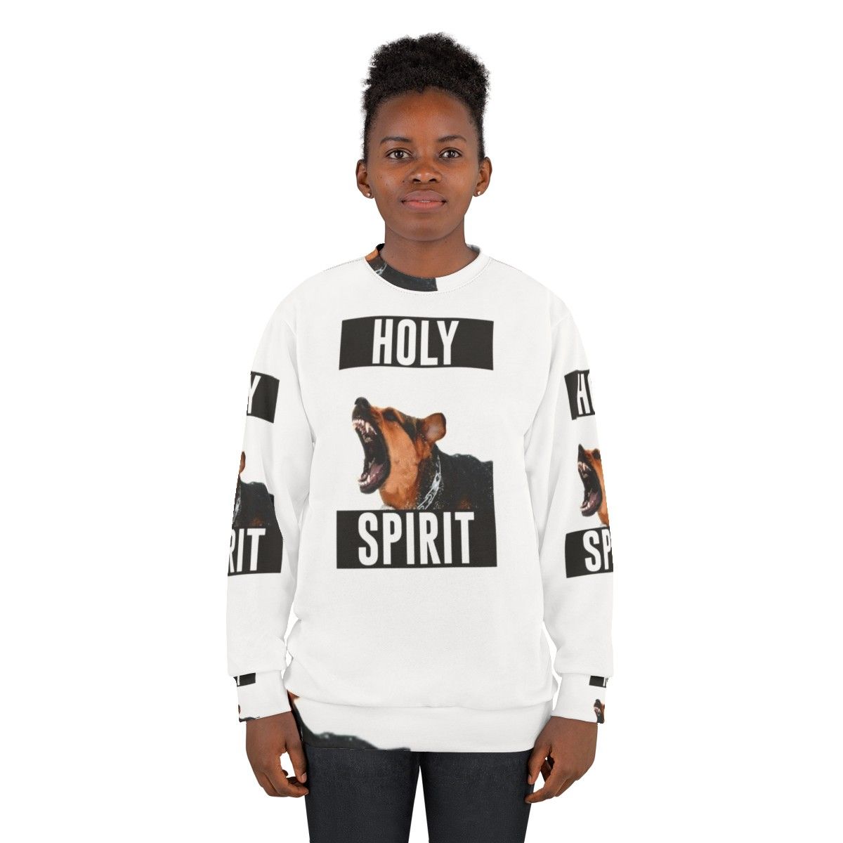 Holy Spirit Sweatshirt - Christian Inspired Meme Design - women