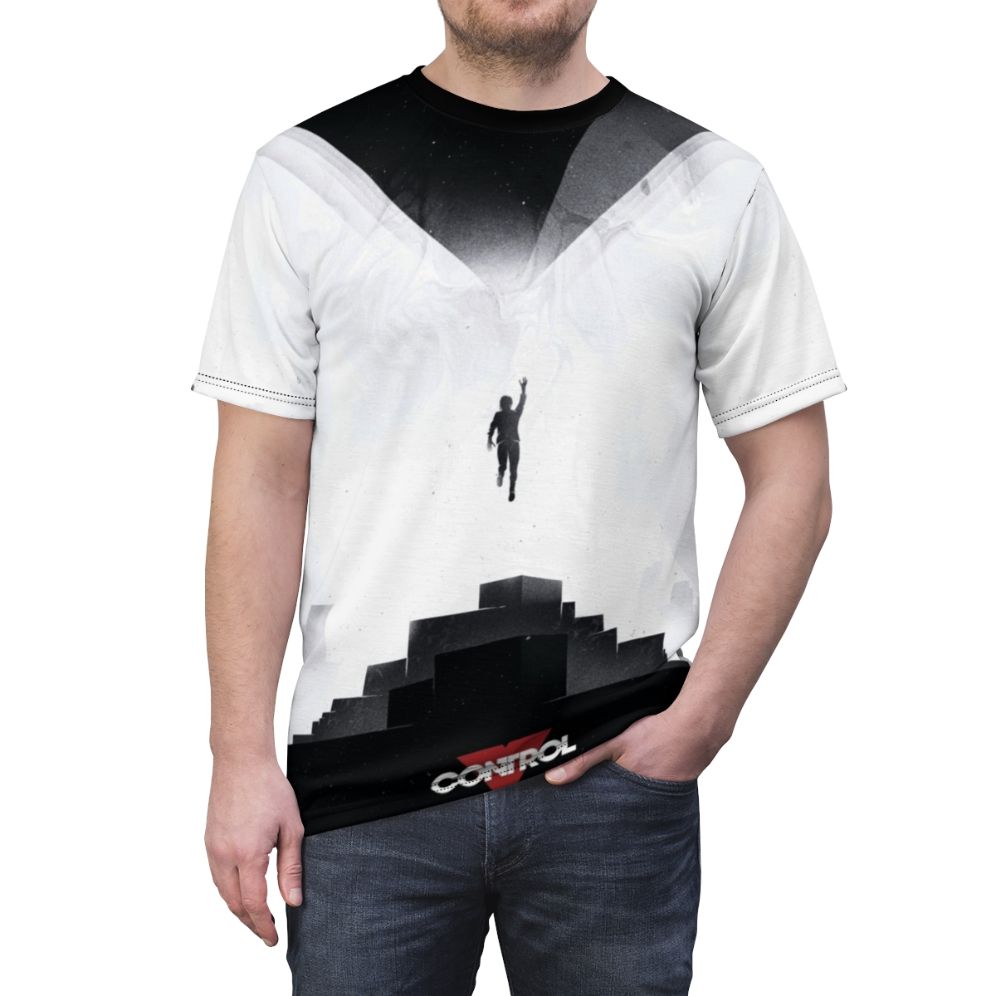 Control-Themed Gaming Art T-Shirt - men front