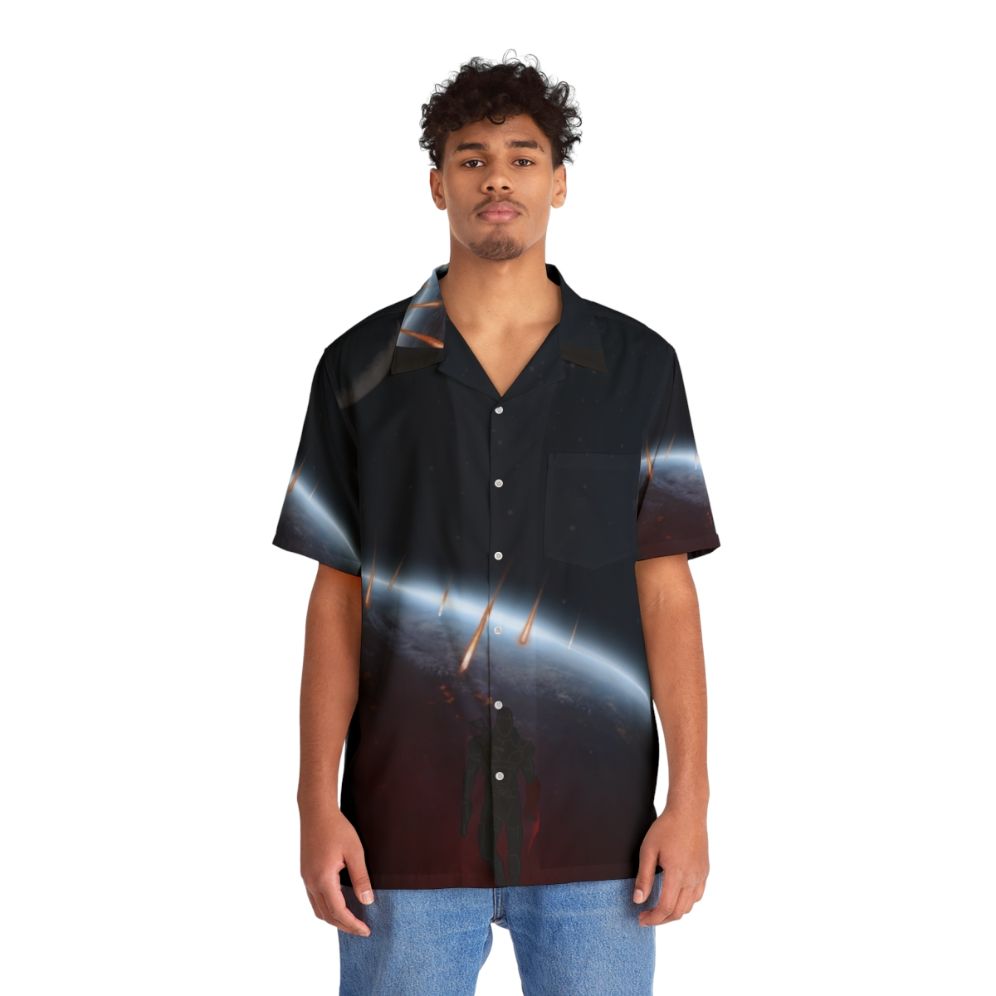 Mass Effect Commander Shepard Hawaiian Shirt - People Front