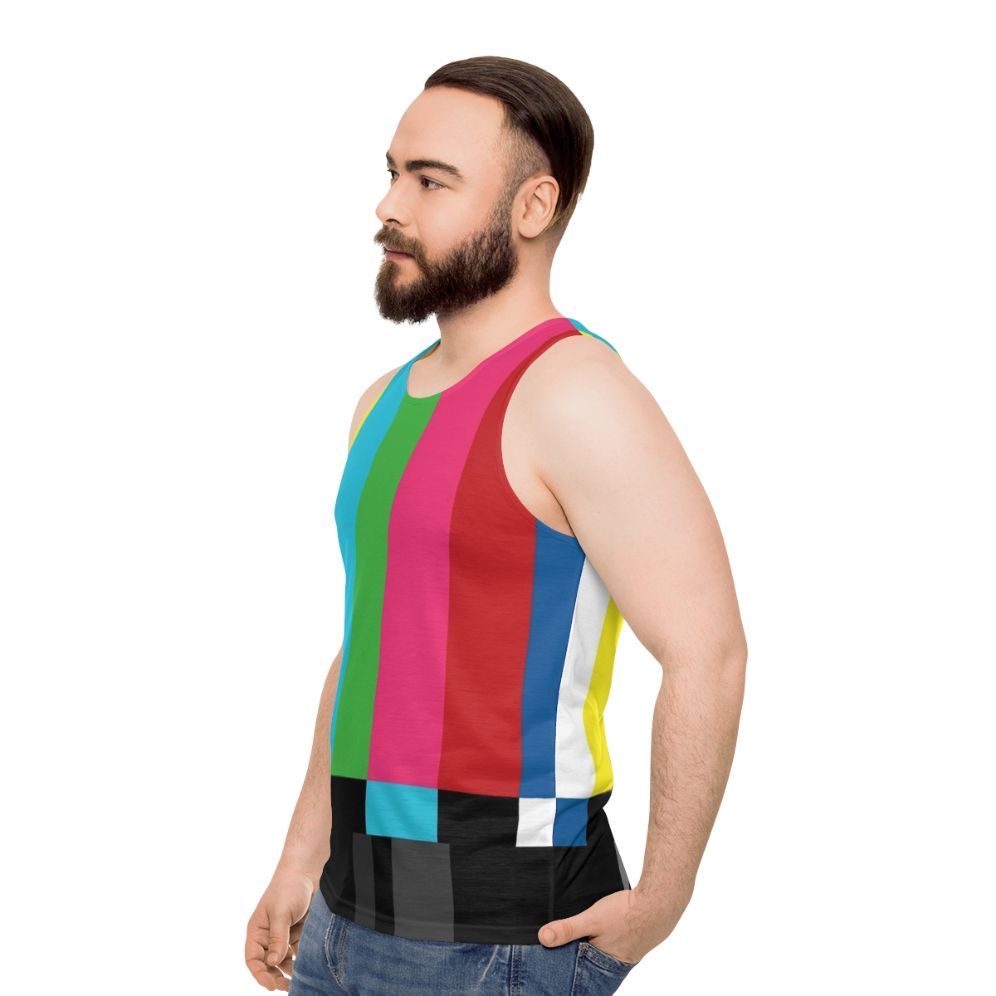 Retro TV Color Bars Unisex Tank Top - men side