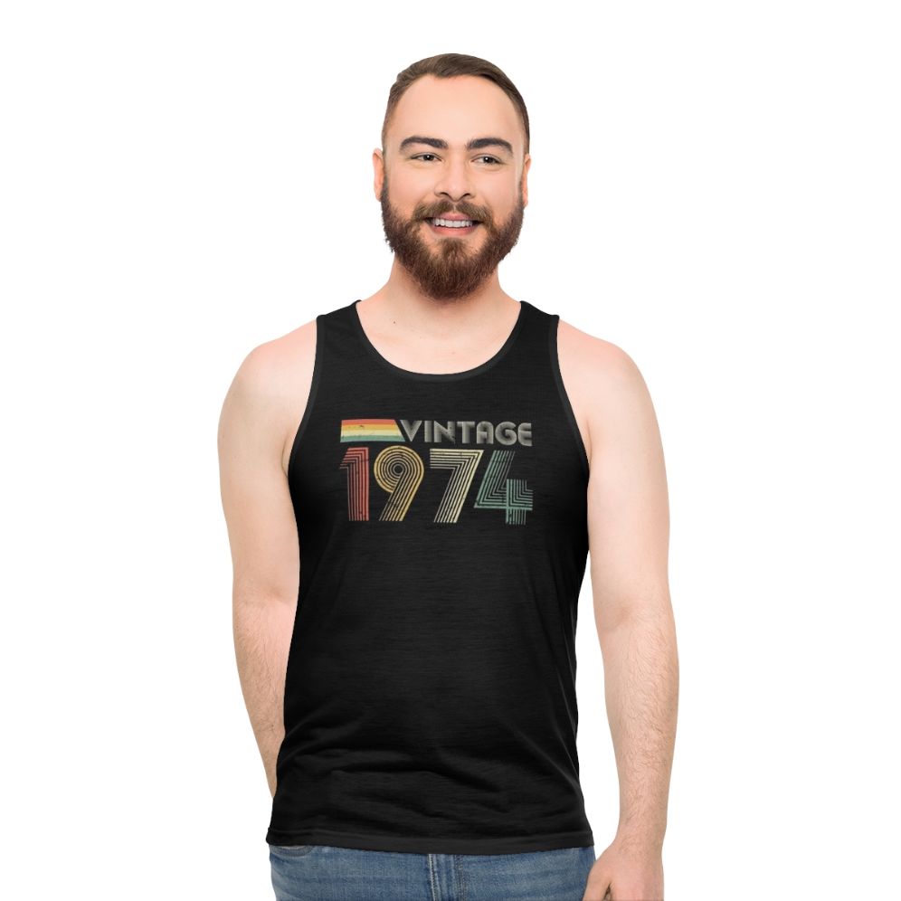 Vintage 1974 50th birthday gift unisex tank top - men