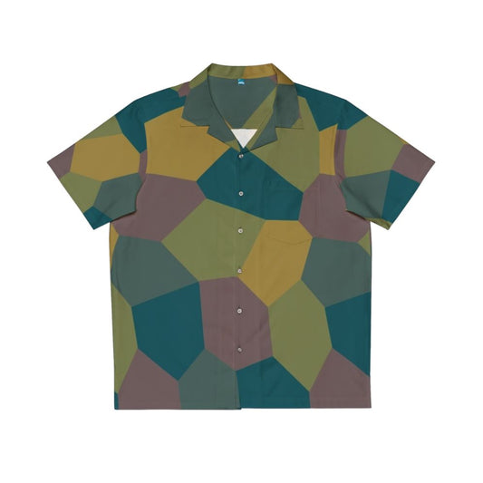 Abstract camo Hawaiian shirt for aviation enthusiasts and pilots