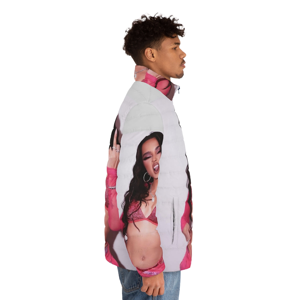 Becky G Puffer Jacket - Stylish urban fashion for reggaeton fans - men side right