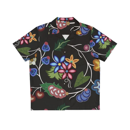 Anishnawbe Hawaiian Shirt with Tropical Floral Patterns