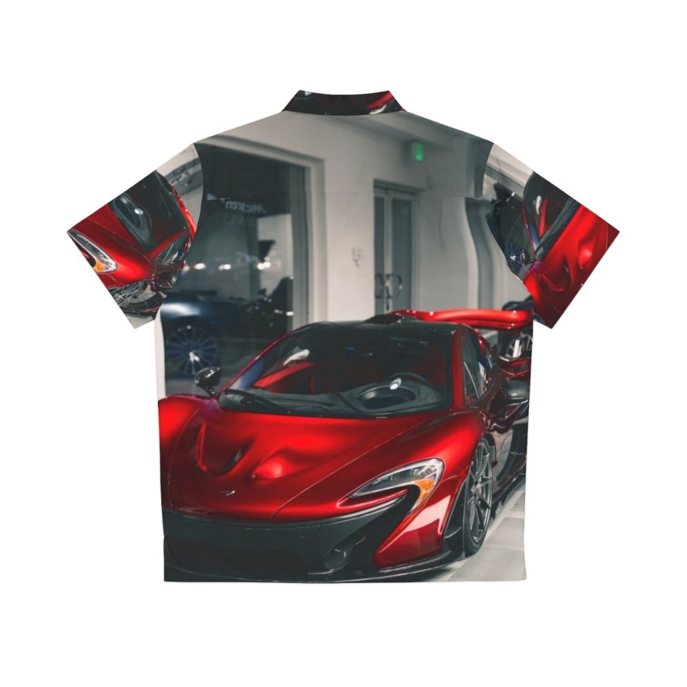 Red Mclaren P1 Hawaiian Shirt - Back