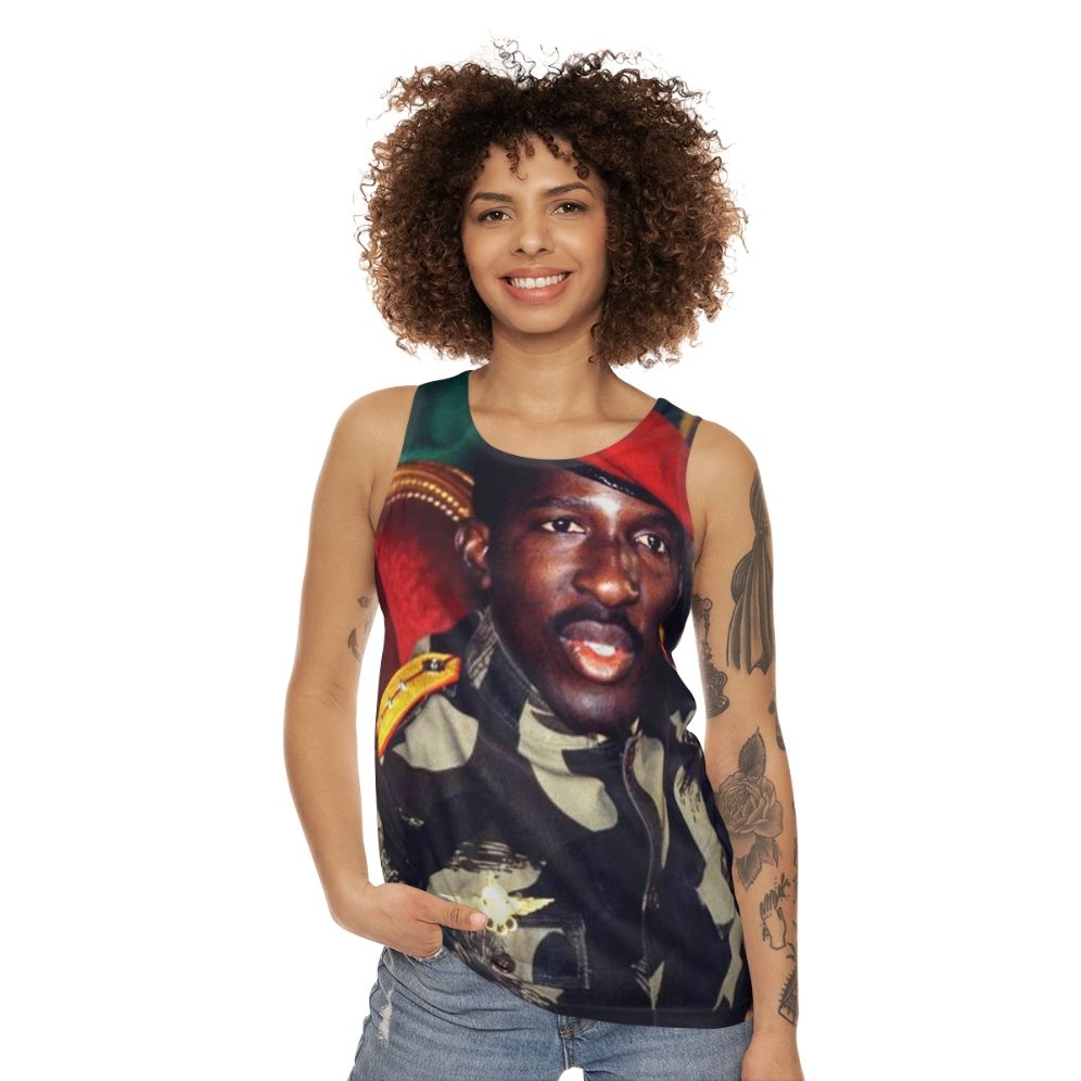 Thomas Sankara African Unisex Tank Top - women