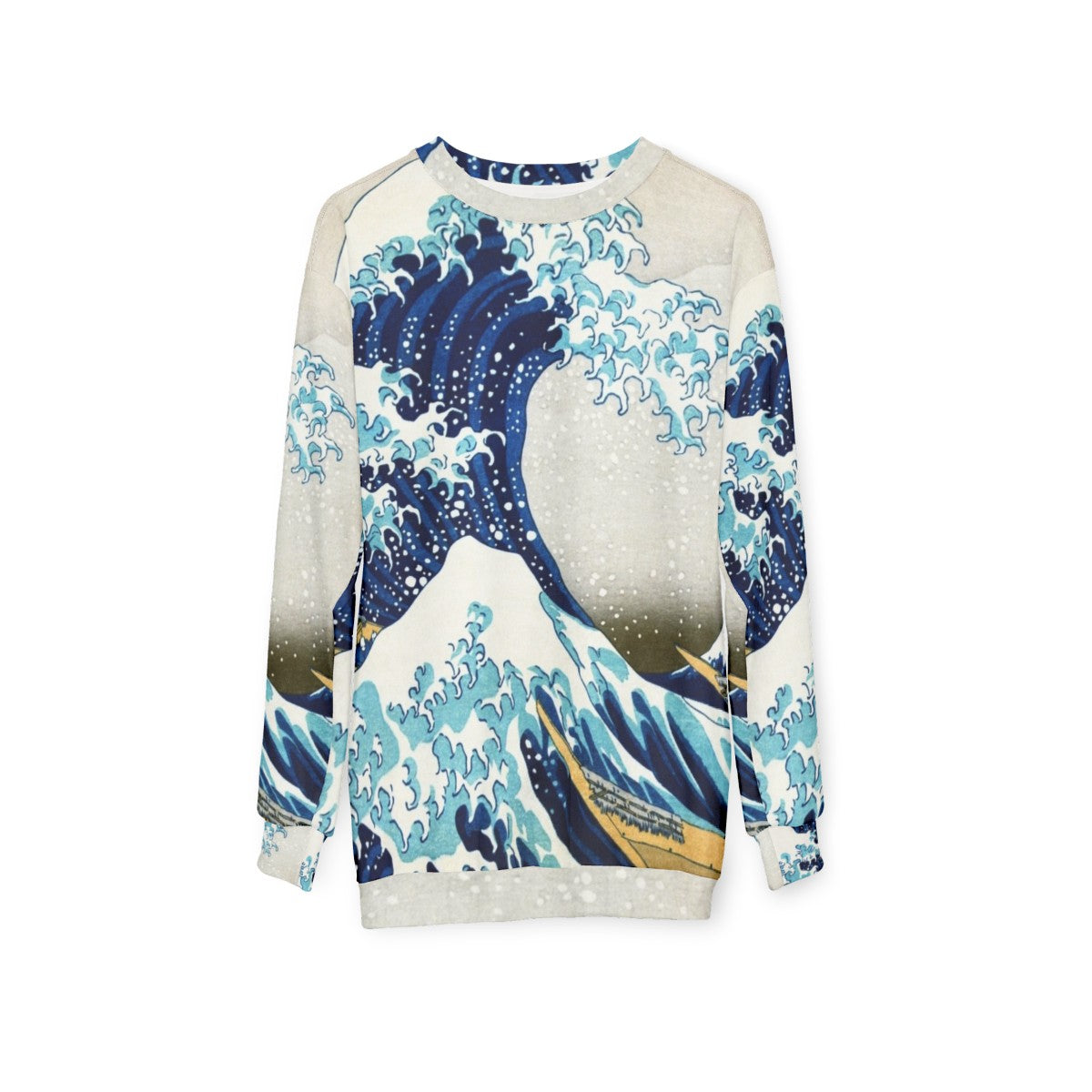 Vintage Ukiyo-e "The Great Wave of Kanagawa" Japanese Art Sweatshirt - hanging