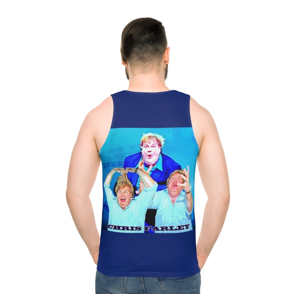 Chris Farley 90s Comedy Tank Top - men back